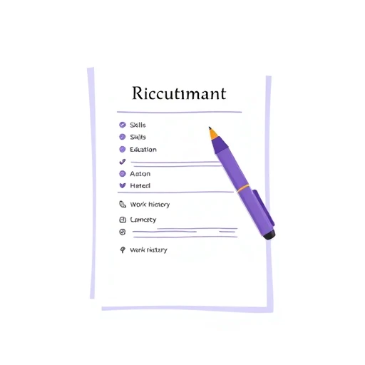résumé — visual vocabulary card