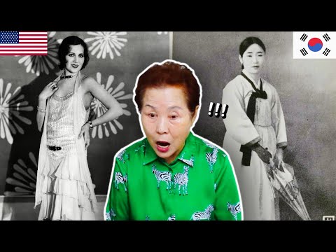Korean Grandma Reacts to '100 Years of Fashion' in Korea vs U.S.