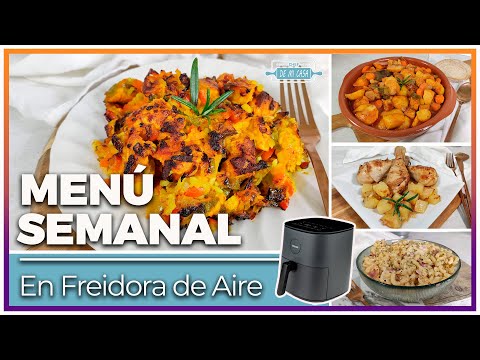 ✅ Menú SEMANAL en FREIDORA de AIRE... 🤯 Cómo hacer Arroz, Pasta, Patatas y mucho más en Airfryer