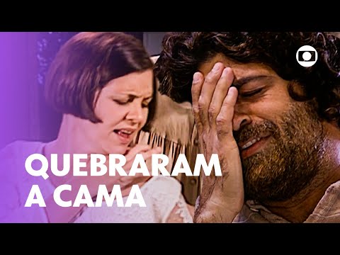 Catarina e Petruchio quebram a cama em noite de amor e se machucam! | O Cravo e a Rosa | TV Globo
