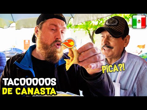 Probando los MEJORES TACOS DE CANASTA de México 🇲🇽